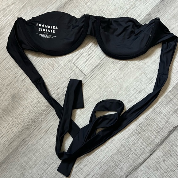 FRANKIE’S BIKINIS Cielo Underwire Bikini Top Black XL - Picture 6 of 8